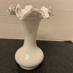 Vintage Fenton Silver Crest vase
